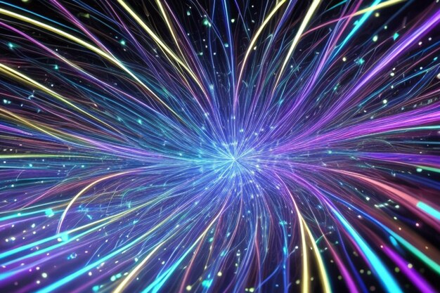 Fiber optics background with lots of light spots