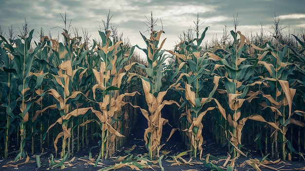 a field of corn with a field that says quot the corn quot