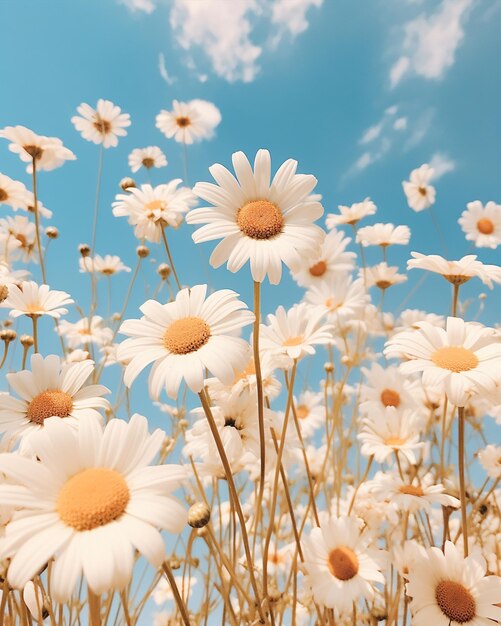 Field of Daisies in Sunlight