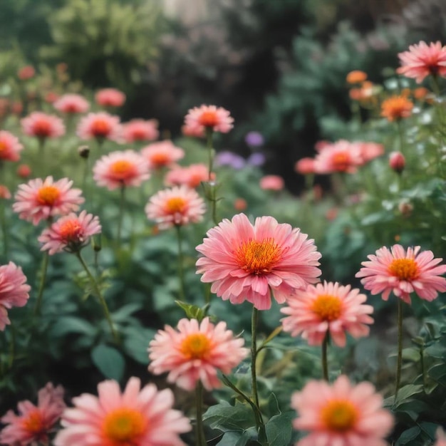 a field of flowers with the name  peoni  on the bottom