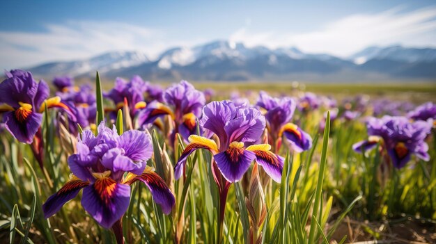 Photo field of poppies and sky