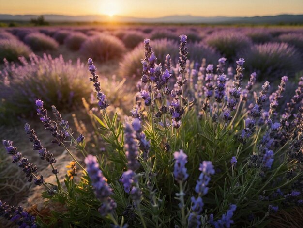 a field of purple flowers