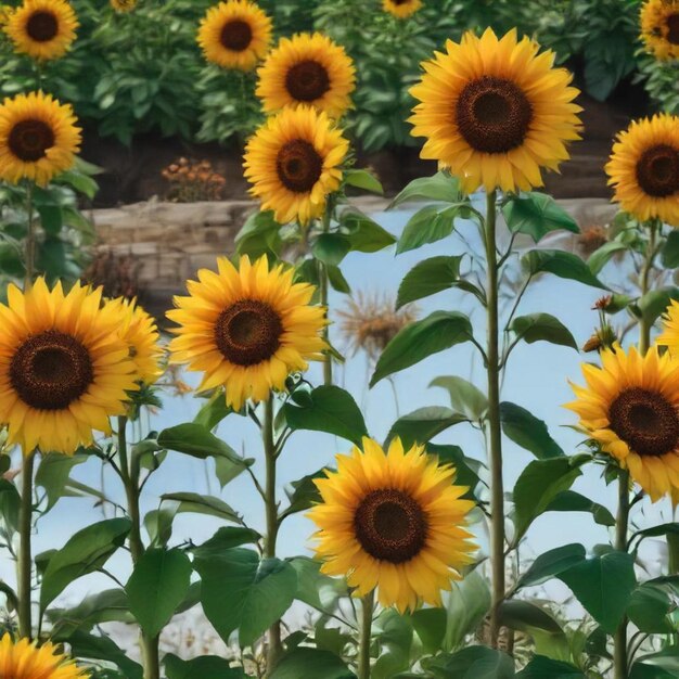 a field of sunflowers with the word  the name  on the bottom