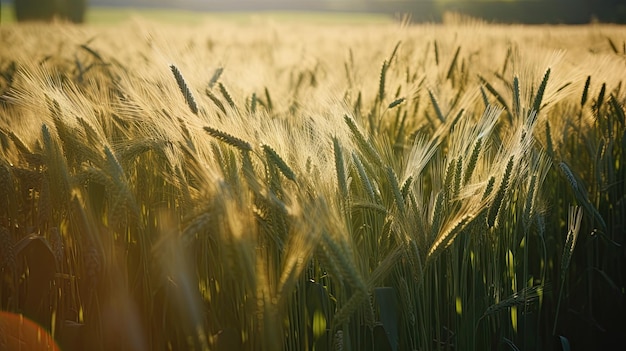 A field of wheat is shown in a field.