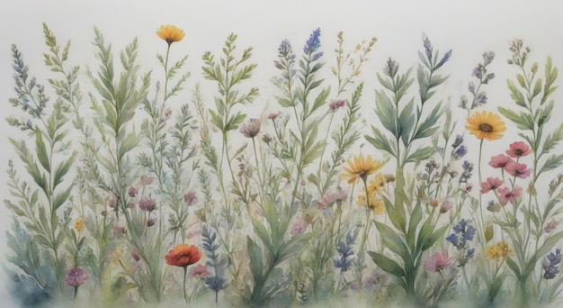 a field of wild flowers by person