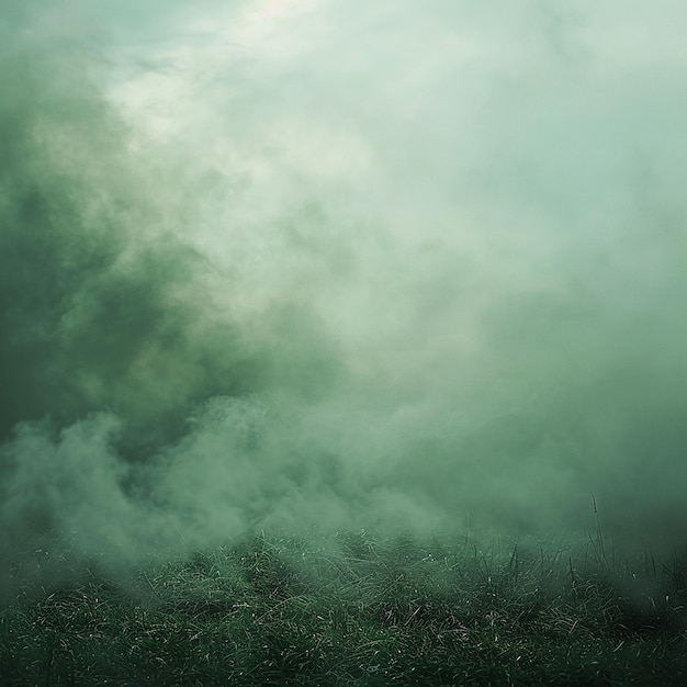 Photo a field with a green grass and some clouds