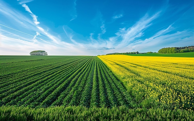 A Field of Yellow Flowers Repeating