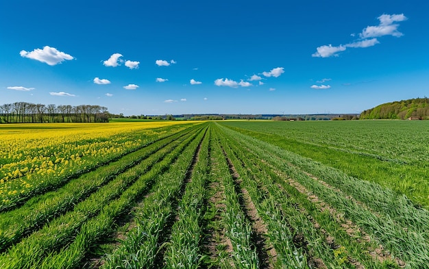 A Field of Yellow Flowers Repeating