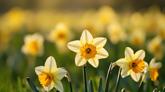 Photo a field of yellow flowers with a black dot on the center