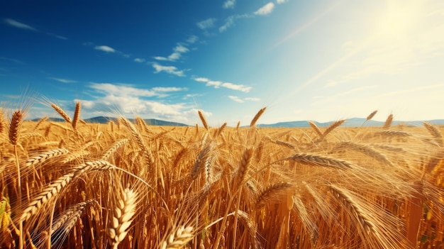 Fields of wheat at the end of summer fully ripe nature photo idea of a rich harvest