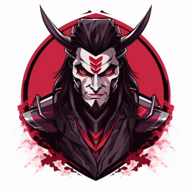 Fierce Oni Samurai Warrior Illustration Fantasy Character Design