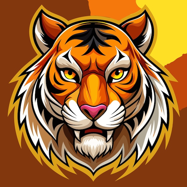 Fierce Tiger Head Graphic Mascot Illustration