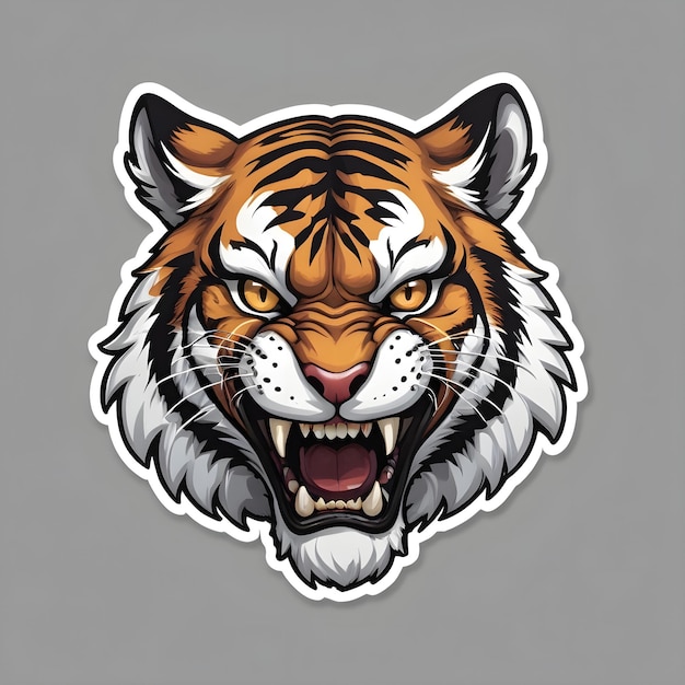 Photo fierce tiger logo concept