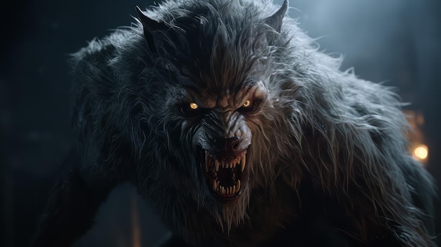 A fiercly looking Werewolf