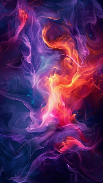 Fiery Abstract Art Fire and Ice