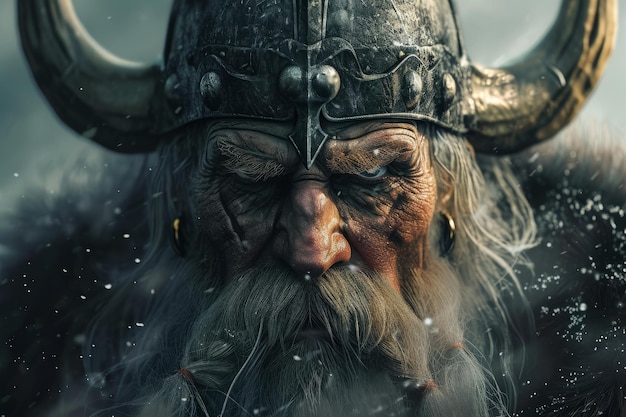 Fiery Angry old viking Generate Ai