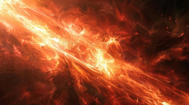 Fiery Cosmic Explosion Solar Winds Sculpting the Celestial Tapestry