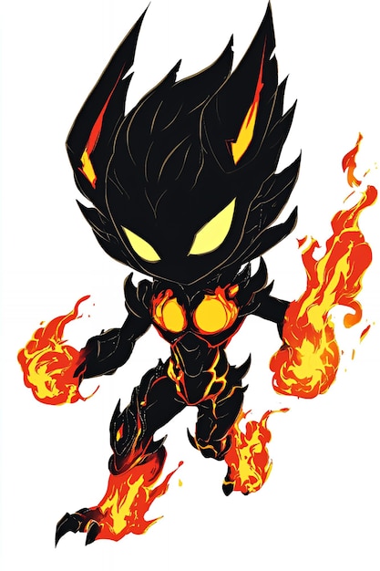 Fiery Demon Character Illustration