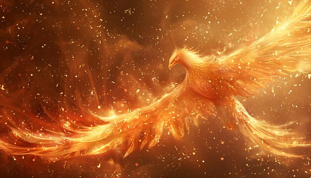 Fiery Eagle with Magical Flames