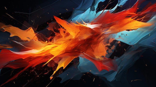 a fiery explosion of fire is seen in this illustration