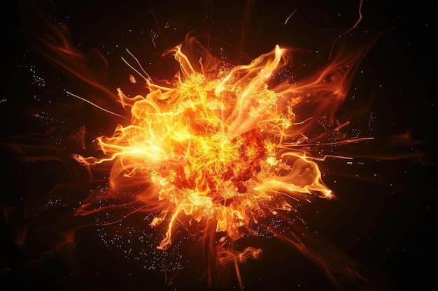 Fiery explosion in space