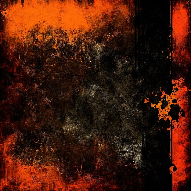 Fiery Noir Orange and Black Roughness