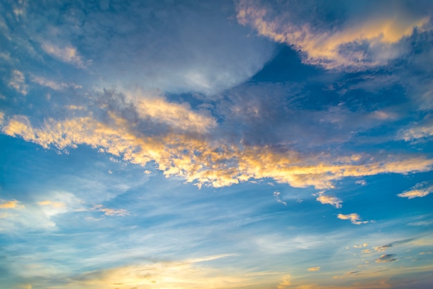 Fiery orange sunset sky