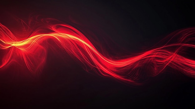 Photo fiery red abstract waves