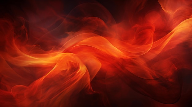 Fiery red wisps intertwine and billow creating a dynamic and passionate atmosphere