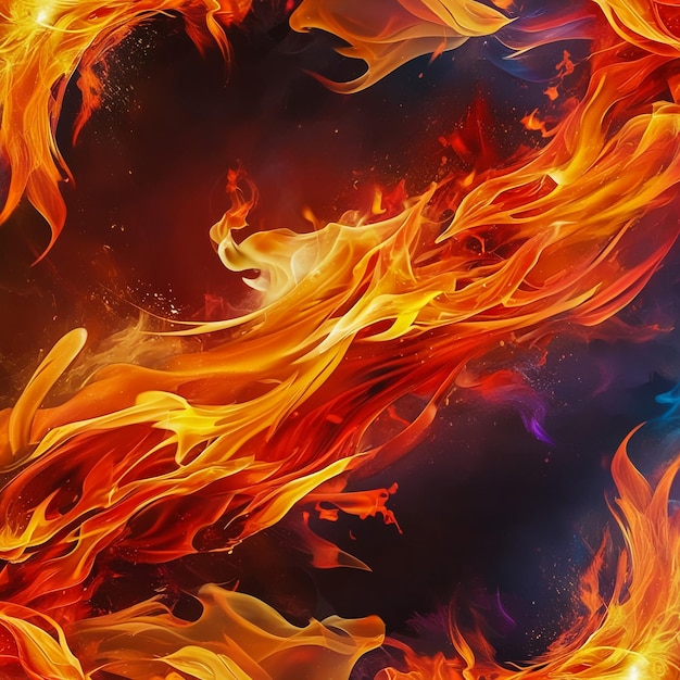 Fiery smoke background