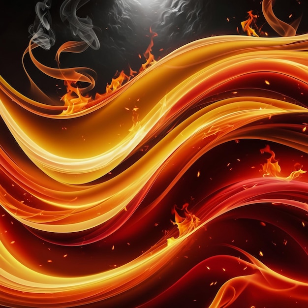 Fiery smoke background