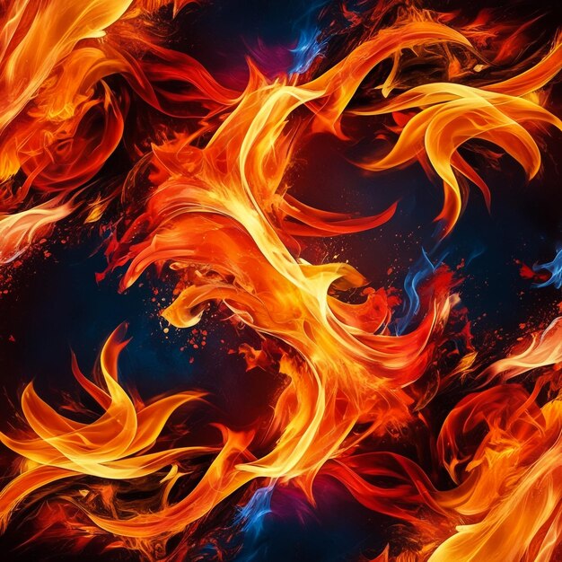 Fiery smoke background