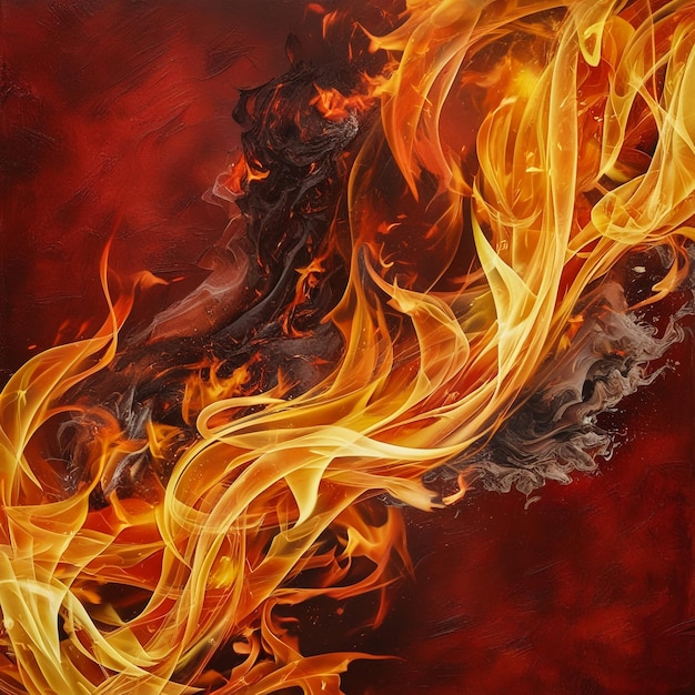 Fiery smoke background