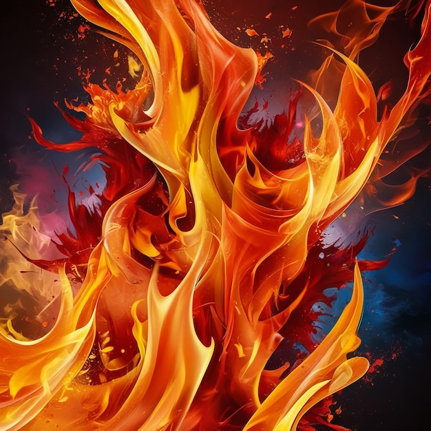 Photo fiery smoke background