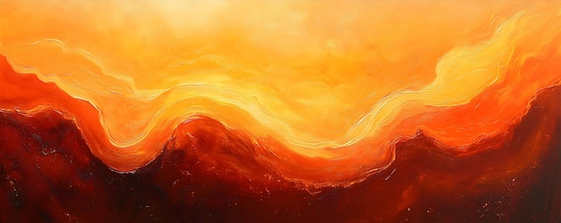 Photo fiery sunset painting over dramatic mountain landscape