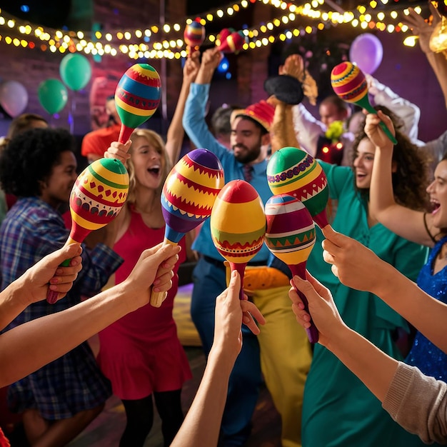 Fiesta of Colors Celebrating Cinco de Mayo with Vibrant Shakers