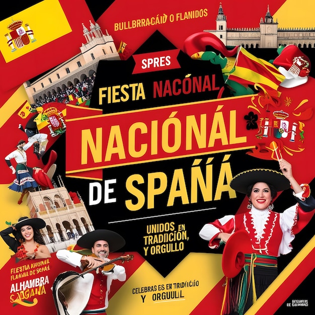 Photo fiesta nacional de espaa celebrating spanish heritage with tradition pride and iconic symbols