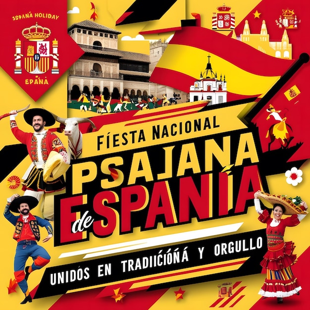 Photo fiesta nacional de espaa celebrating spanish heritage with tradition pride and iconic symbols