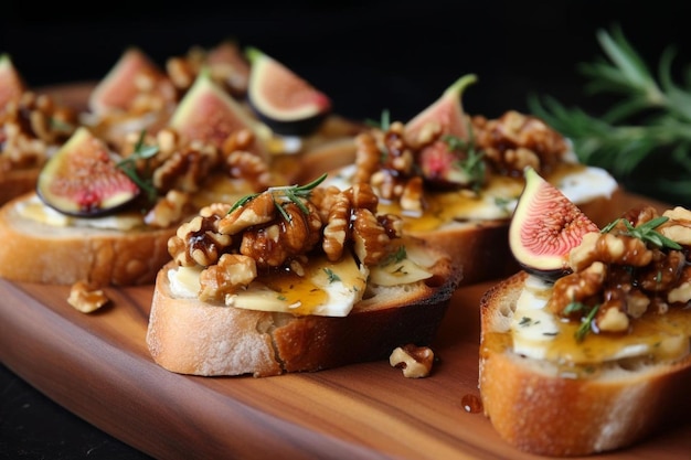 Fig Honey Walnut Bruschetta delicious Bruschetta food image photography