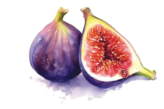 Fig illustration Fruit illustration Generative AI