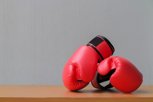 Fighting gloves isolated on white background