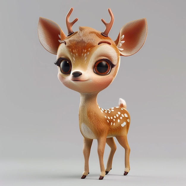 Photo a figurine of a deer with a white spot on its head