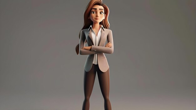 Photo a figurine of a female character with her arms crossed