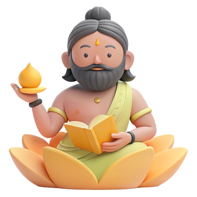 Photo a figurine of a god reading a book with a figurine on the front