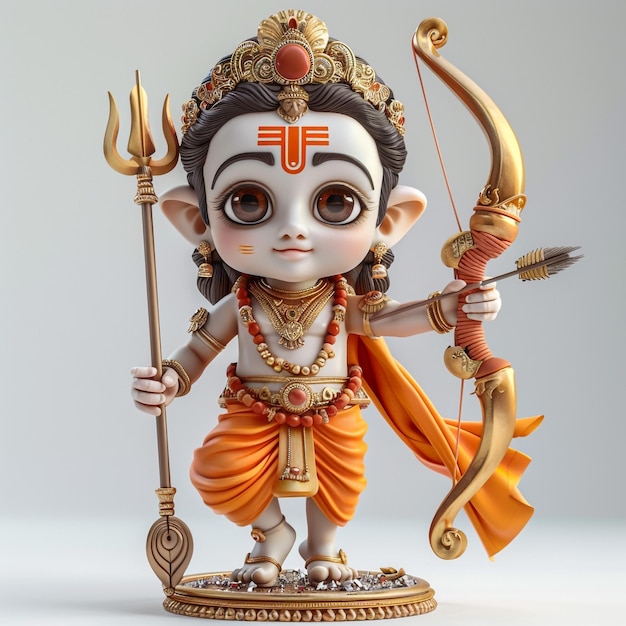 a figurine of a god with a bow and arrow