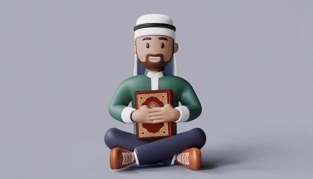 Photo a figurine of a man holding a book with a book titled quot a man quot