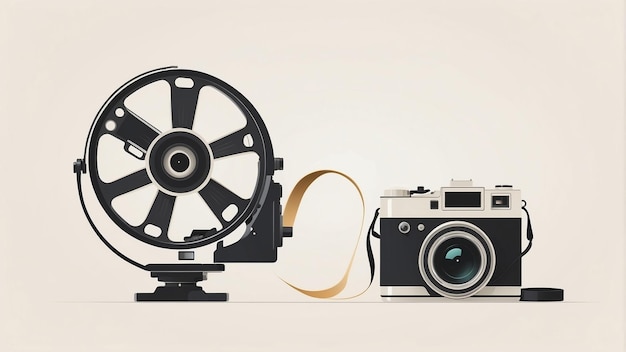 A Film reel and a Digital Camera