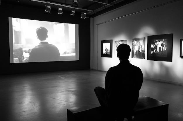 Photo a film screening series related to museum exhibits generative ai