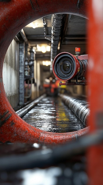 Photo final inspection of a relined pipe