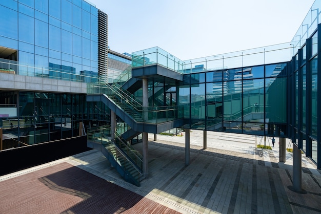 Financial center square and office building in Ningbo, China